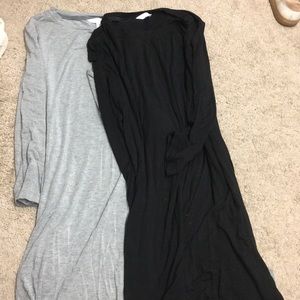 Grey and black dresses